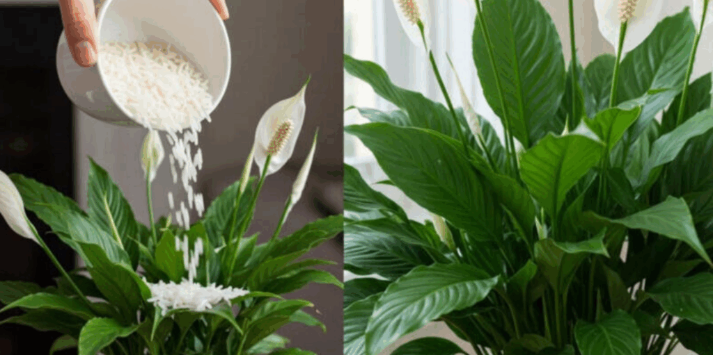 Just one cup is enough to make peace lilies bloom abundantly all year round.